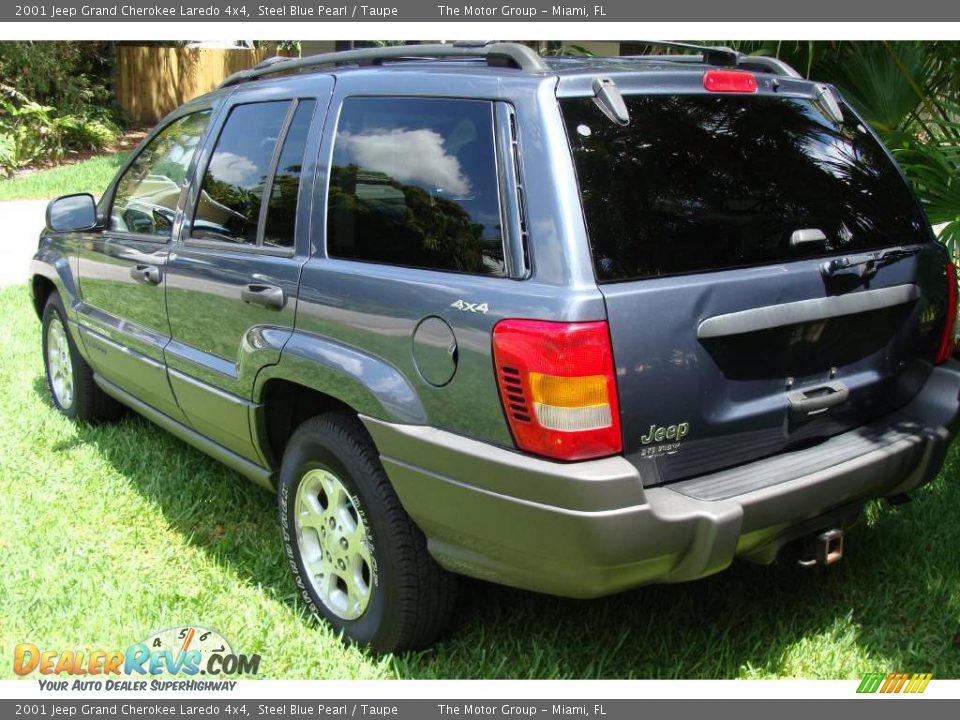 2001 Jeep Grand Cherokee Laredo 4x4 Steel Blue Pearl / Taupe Photo #22