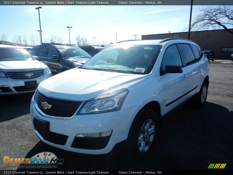 2017 Chevrolet Traverse LS Summit White / Dark Titanium/Light Titanium Photo #1