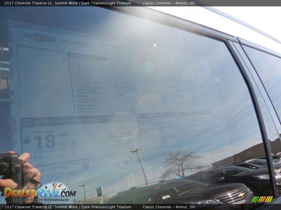 2017 Chevrolet Traverse LS Summit White / Dark Titanium/Light Titanium Photo #6