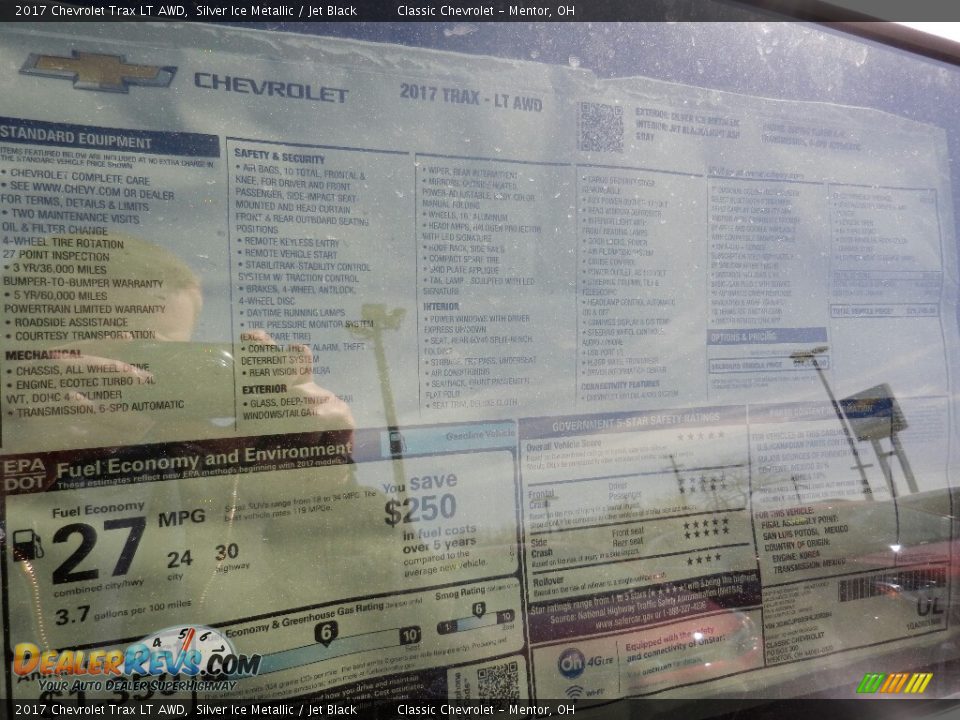 2017 Chevrolet Trax LT AWD Silver Ice Metallic / Jet Black Photo #6