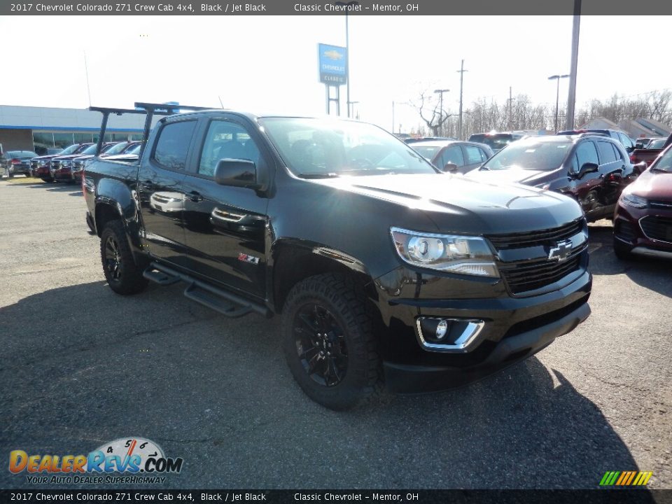 2017 Chevrolet Colorado Z71 Crew Cab 4x4 Black / Jet Black Photo #3
