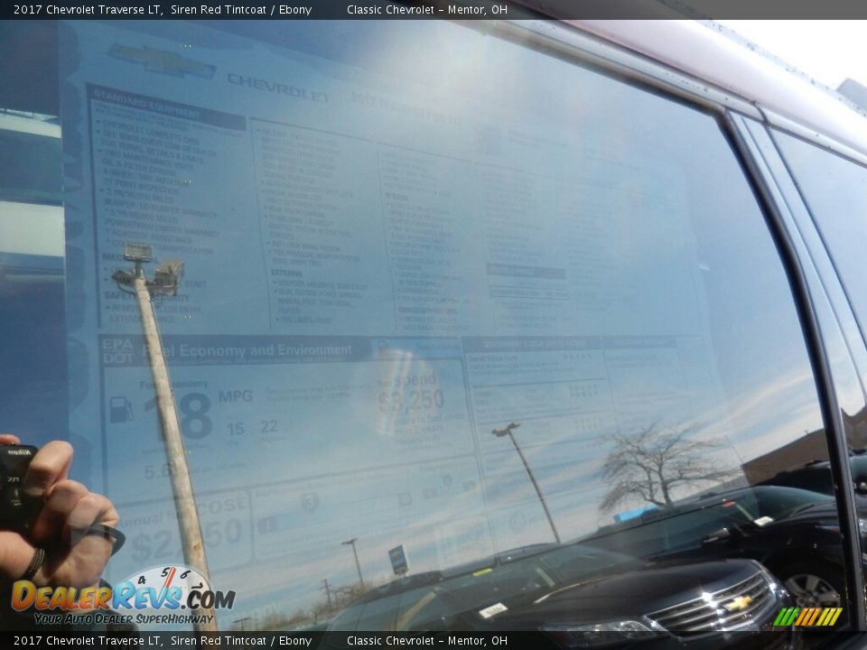 2017 Chevrolet Traverse LT Siren Red Tintcoat / Ebony Photo #6