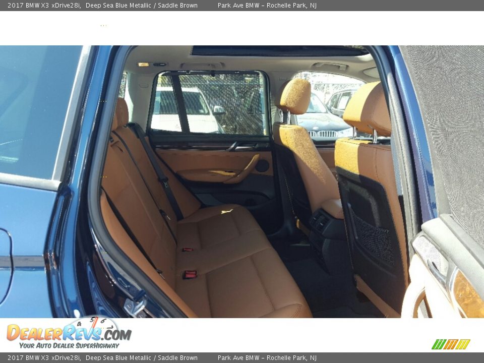 2017 BMW X3 xDrive28i Deep Sea Blue Metallic / Saddle Brown Photo #26