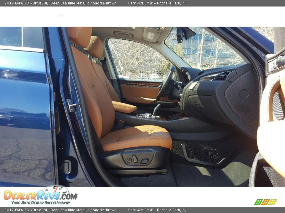 2017 BMW X3 xDrive28i Deep Sea Blue Metallic / Saddle Brown Photo #29