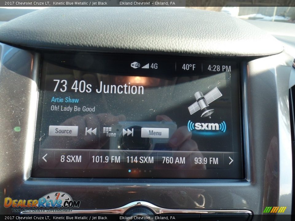 2017 Chevrolet Cruze LT Kinetic Blue Metallic / Jet Black Photo #27