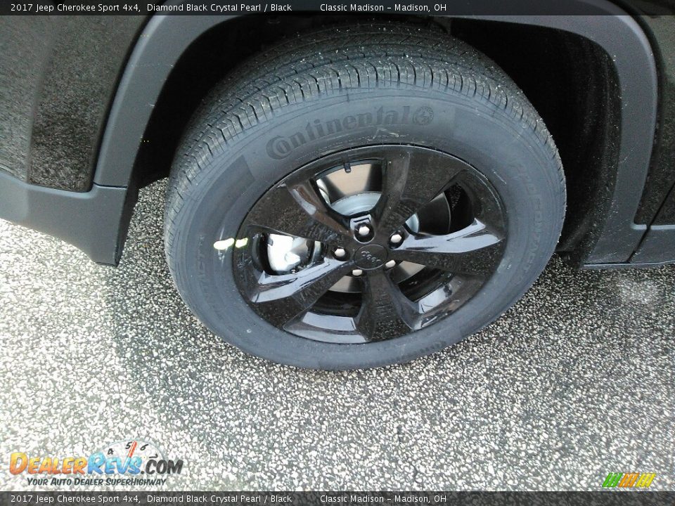 2017 Jeep Cherokee Sport 4x4 Diamond Black Crystal Pearl / Black Photo #9