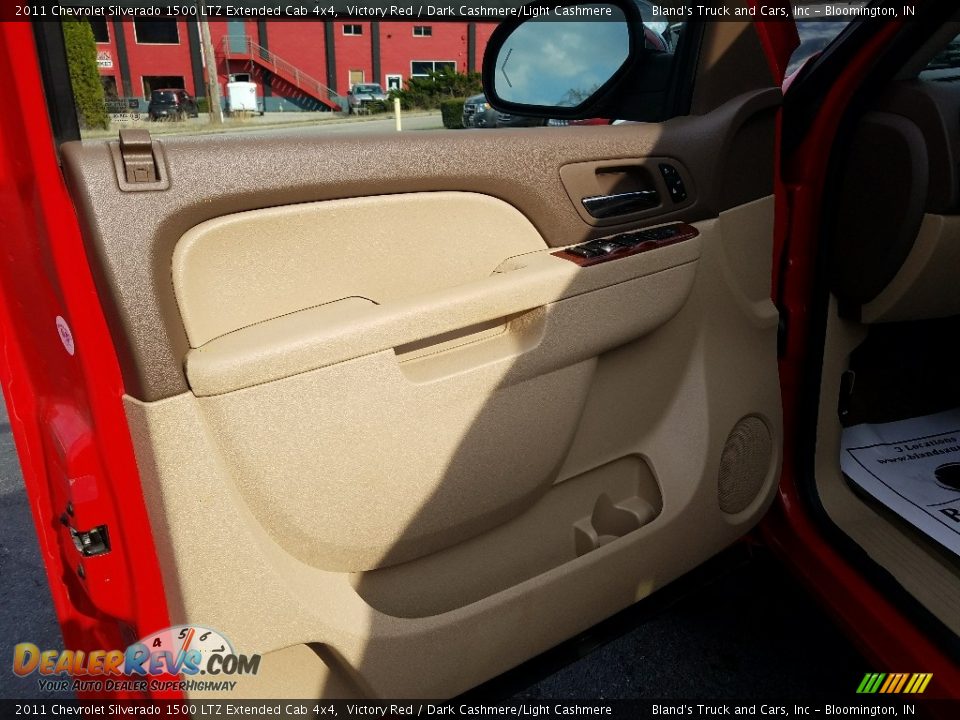 2011 Chevrolet Silverado 1500 LTZ Extended Cab 4x4 Victory Red / Dark Cashmere/Light Cashmere Photo #14
