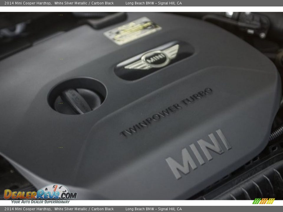 2014 Mini Cooper Hardtop White Silver Metallic / Carbon Black Photo #23