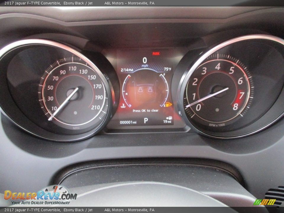2017 Jaguar F-TYPE Convertible Gauges Photo #20