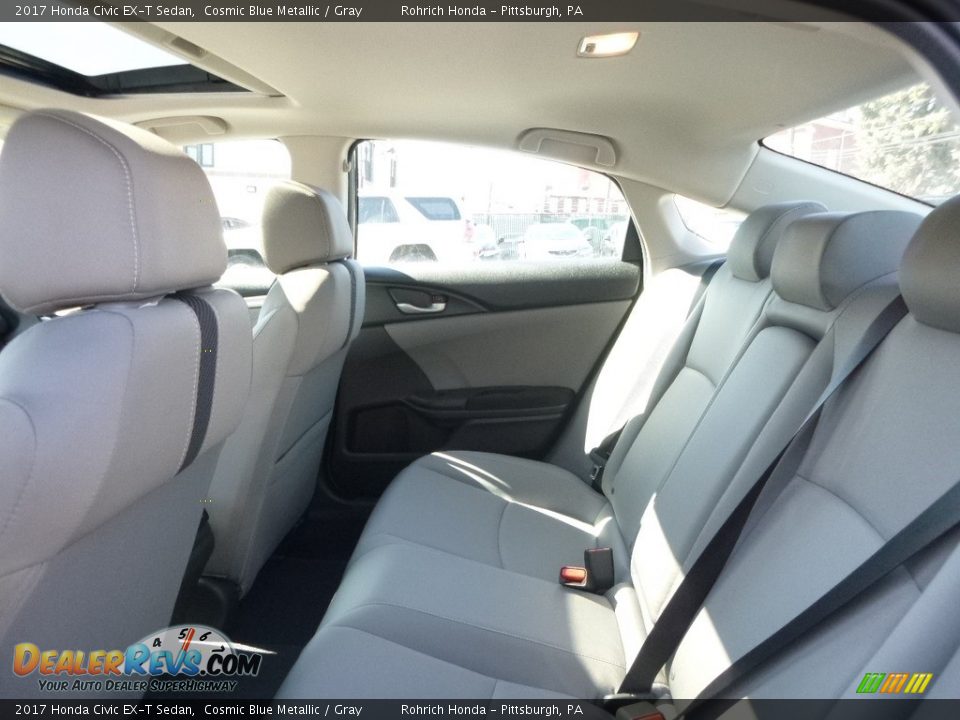 2017 Honda Civic EX-T Sedan Cosmic Blue Metallic / Gray Photo #7