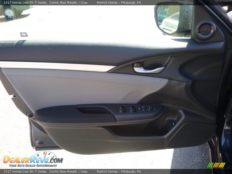 2017 Honda Civic EX-T Sedan Cosmic Blue Metallic / Gray Photo #9