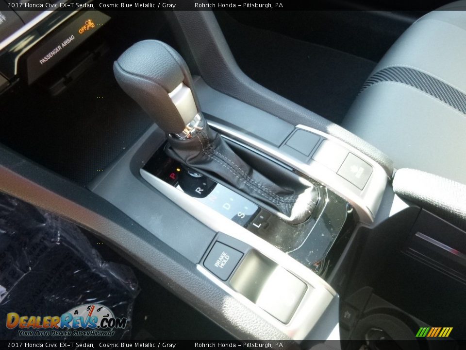 2017 Honda Civic EX-T Sedan Cosmic Blue Metallic / Gray Photo #12