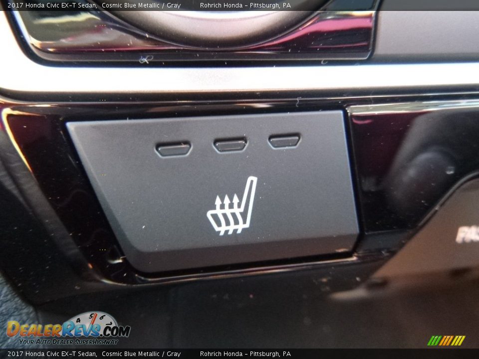 2017 Honda Civic EX-T Sedan Cosmic Blue Metallic / Gray Photo #14