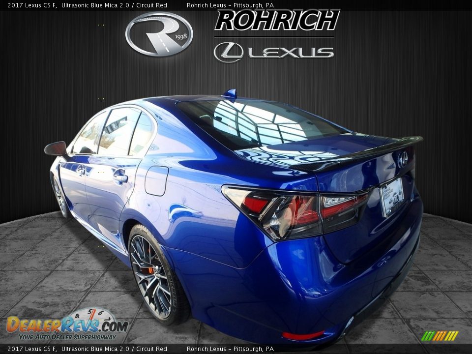 2017 Lexus GS F Ultrasonic Blue Mica 2.0 / Circuit Red Photo #3