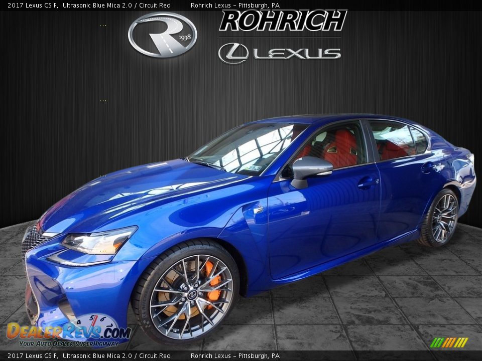 2017 Lexus GS F Ultrasonic Blue Mica 2.0 / Circuit Red Photo #4