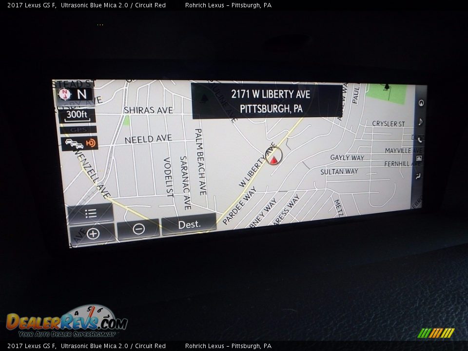 2017 Lexus GS F Ultrasonic Blue Mica 2.0 / Circuit Red Photo #11