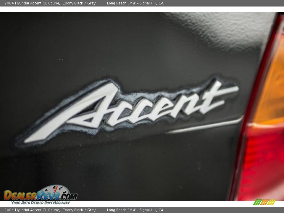 2004 Hyundai Accent GL Coupe Ebony Black / Gray Photo #8
