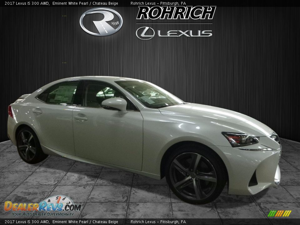 2017 Lexus IS 300 AWD Eminent White Pearl / Chateau Beige Photo #1