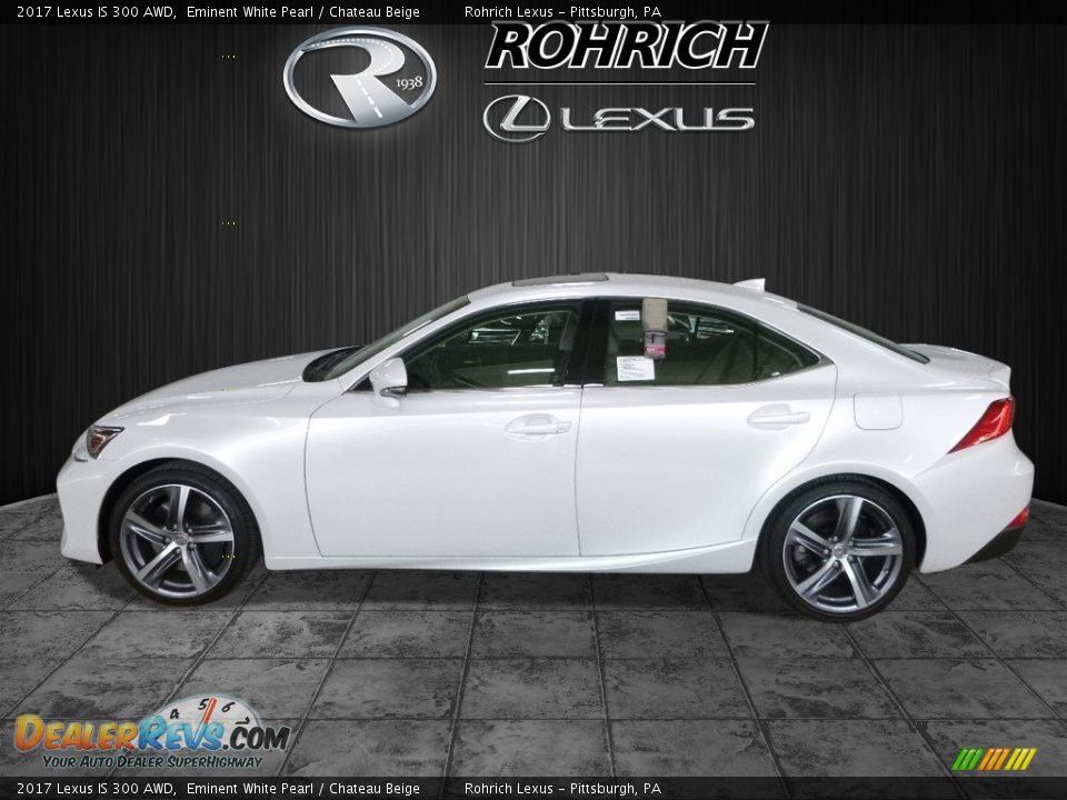 2017 Lexus IS 300 AWD Eminent White Pearl / Chateau Beige Photo #3