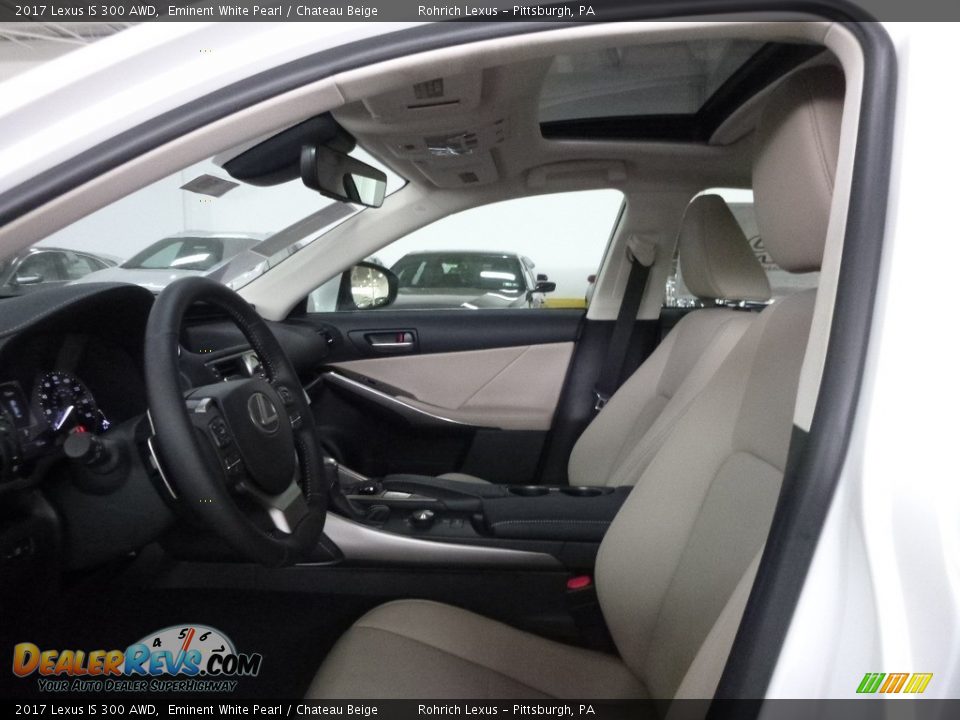 2017 Lexus IS 300 AWD Eminent White Pearl / Chateau Beige Photo #6