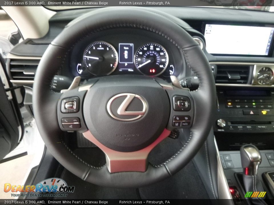 2017 Lexus IS 300 AWD Eminent White Pearl / Chateau Beige Photo #11