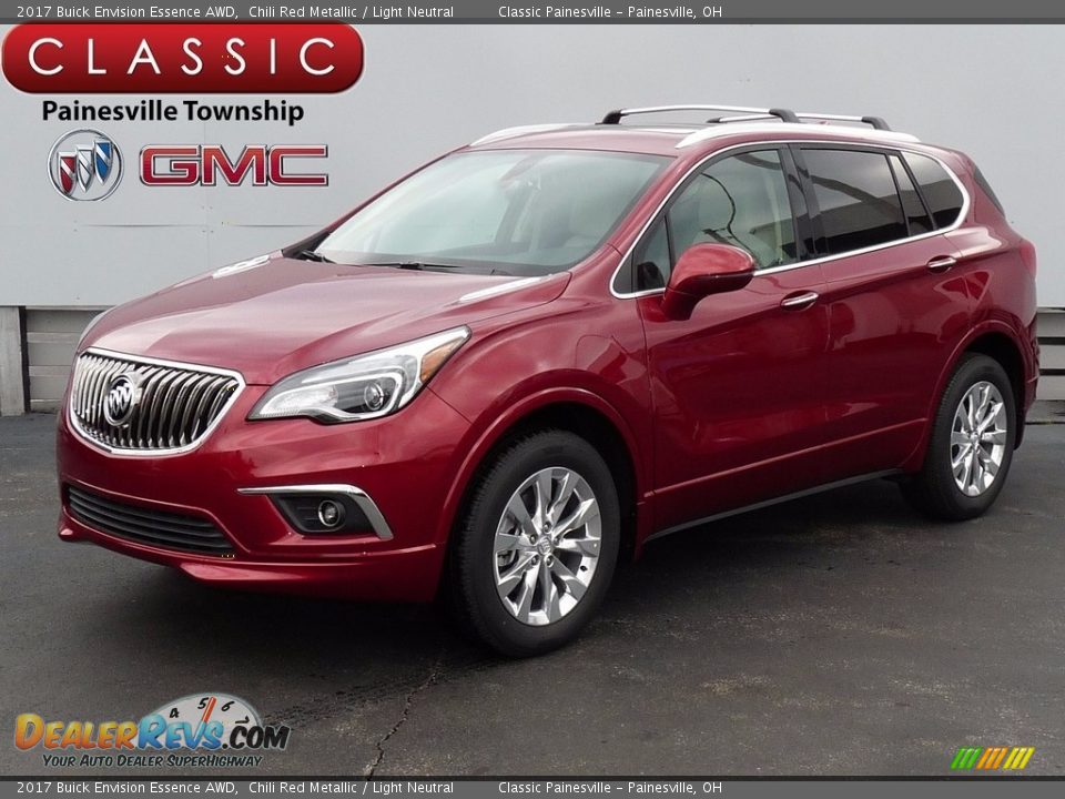 2017 Buick Envision Essence AWD Chili Red Metallic / Light Neutral Photo #1