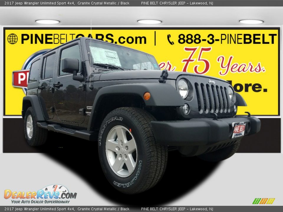 2017 Jeep Wrangler Unlimited Sport 4x4 Granite Crystal Metallic / Black Photo #1