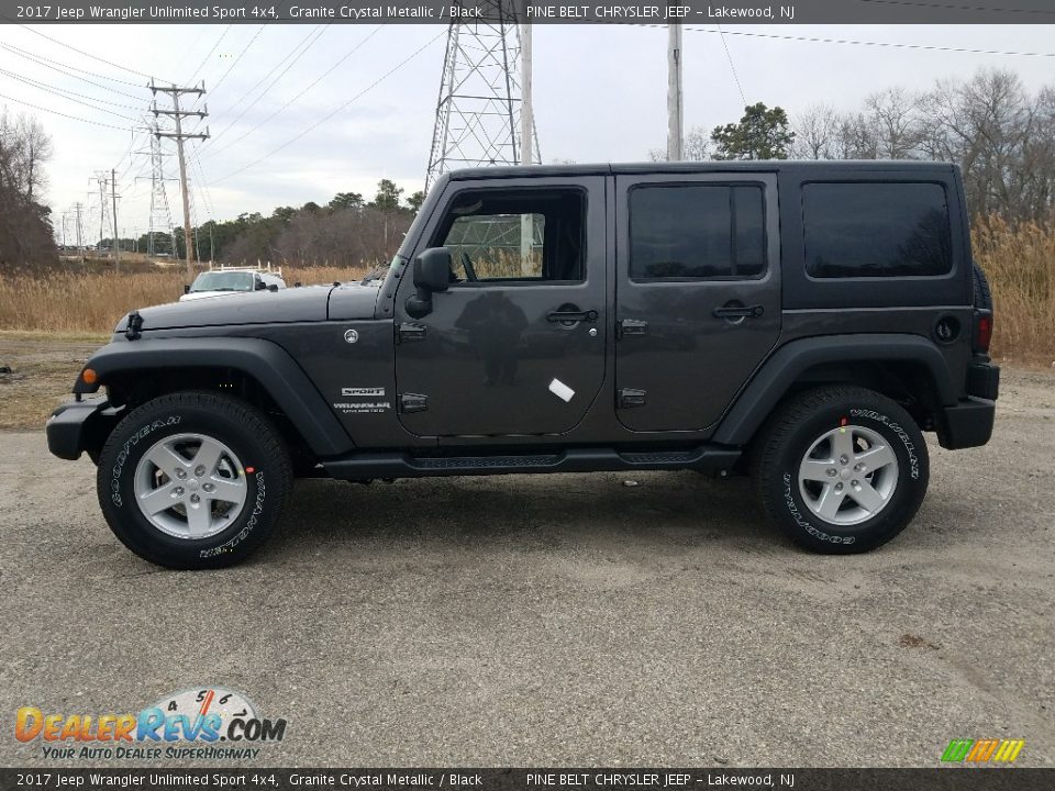2017 Jeep Wrangler Unlimited Sport 4x4 Granite Crystal Metallic / Black Photo #3