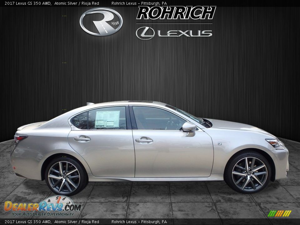 2017 Lexus GS 350 AWD Atomic Silver / Rioja Red Photo #2
