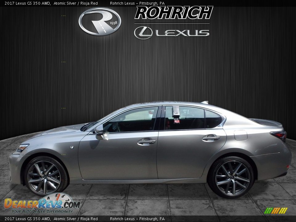 2017 Lexus GS 350 AWD Atomic Silver / Rioja Red Photo #3