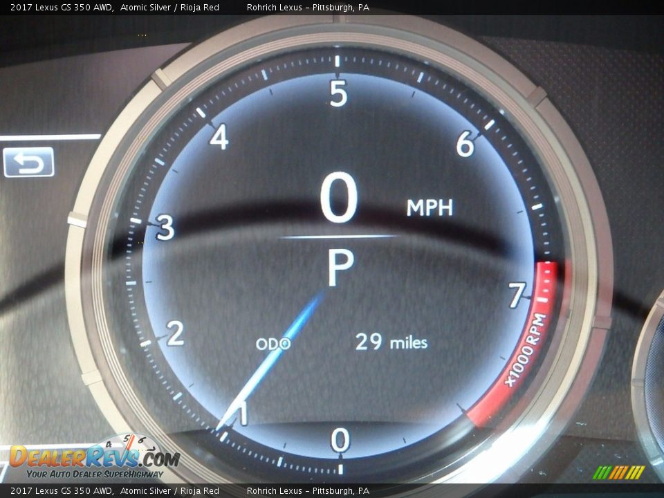 2017 Lexus GS 350 AWD Atomic Silver / Rioja Red Photo #14