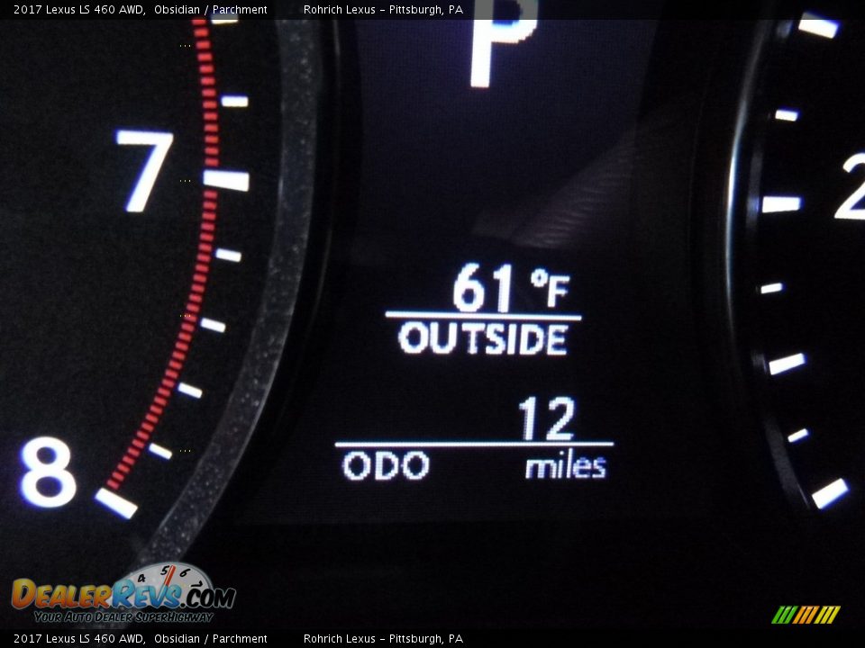 2017 Lexus LS 460 AWD Obsidian / Parchment Photo #15
