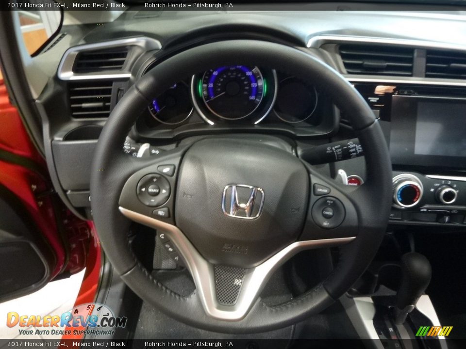 2017 Honda Fit EX-L Milano Red / Black Photo #12