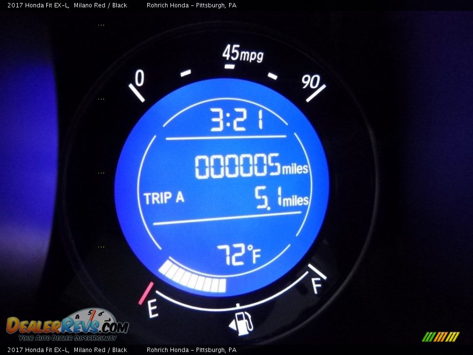 2017 Honda Fit EX-L Milano Red / Black Photo #15