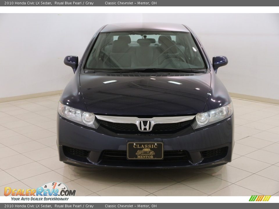 2010 Honda Civic LX Sedan Royal Blue Pearl / Gray Photo #2