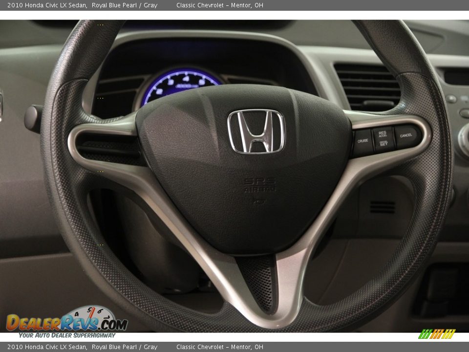 2010 Honda Civic LX Sedan Royal Blue Pearl / Gray Photo #6