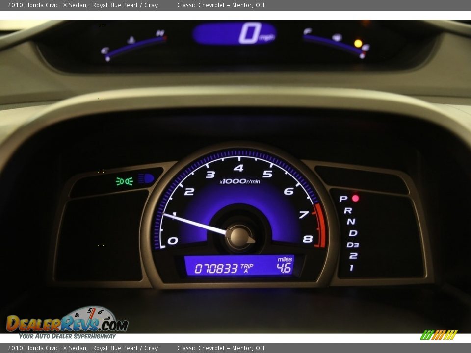 2010 Honda Civic LX Sedan Royal Blue Pearl / Gray Photo #7