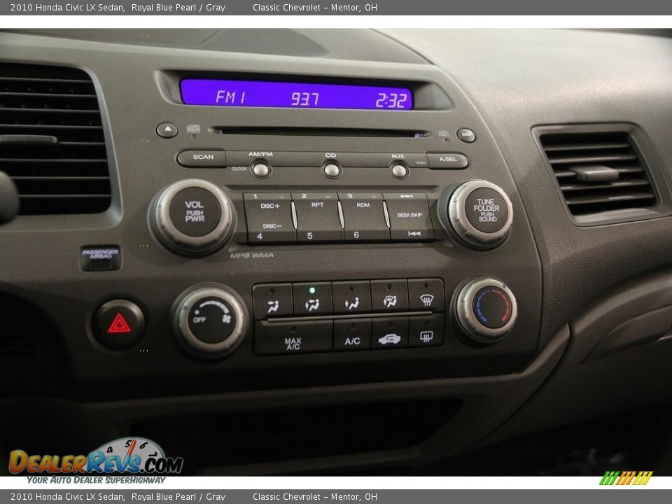 2010 Honda Civic LX Sedan Royal Blue Pearl / Gray Photo #9