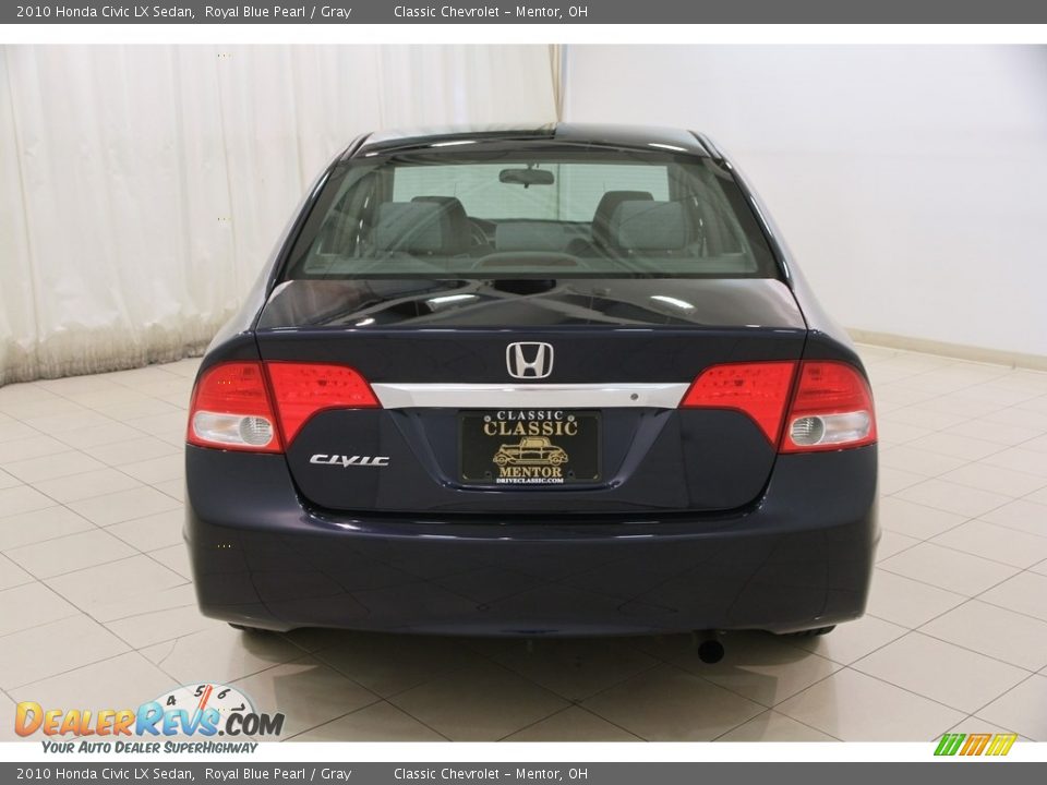 2010 Honda Civic LX Sedan Royal Blue Pearl / Gray Photo #15
