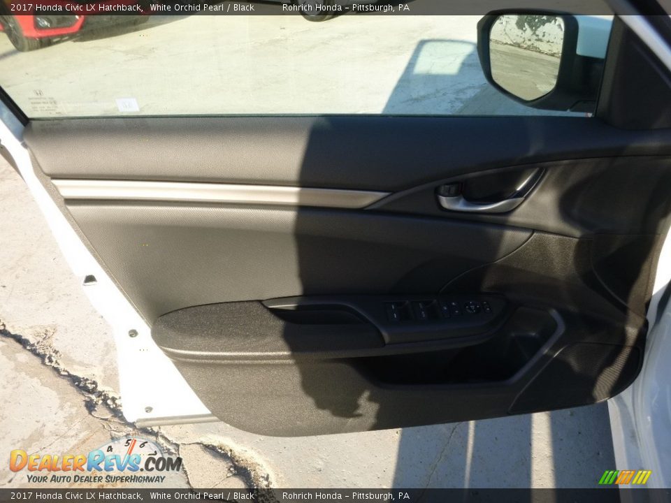2017 Honda Civic LX Hatchback White Orchid Pearl / Black Photo #10