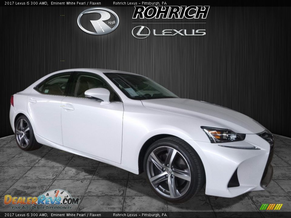2017 Lexus IS 300 AWD Eminent White Pearl / Flaxen Photo #1