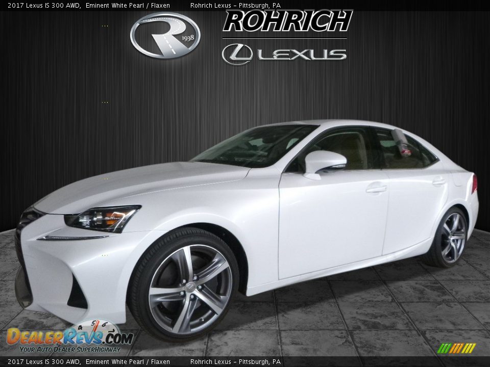 2017 Lexus IS 300 AWD Eminent White Pearl / Flaxen Photo #4