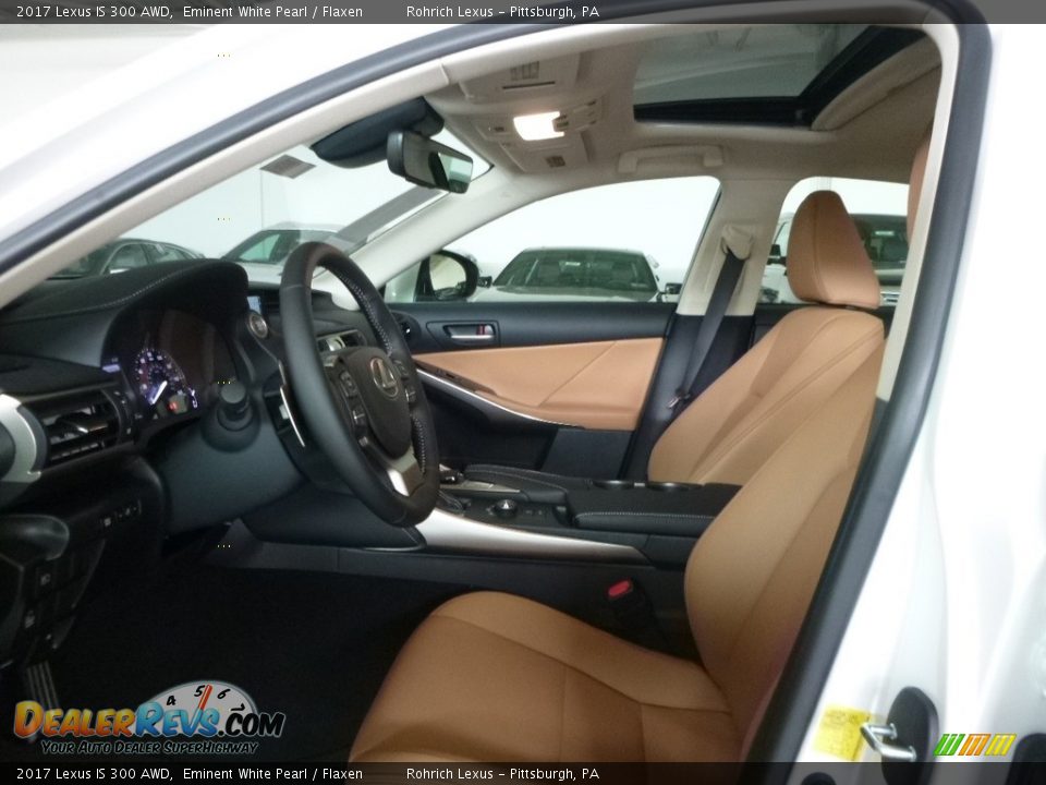 2017 Lexus IS 300 AWD Eminent White Pearl / Flaxen Photo #6