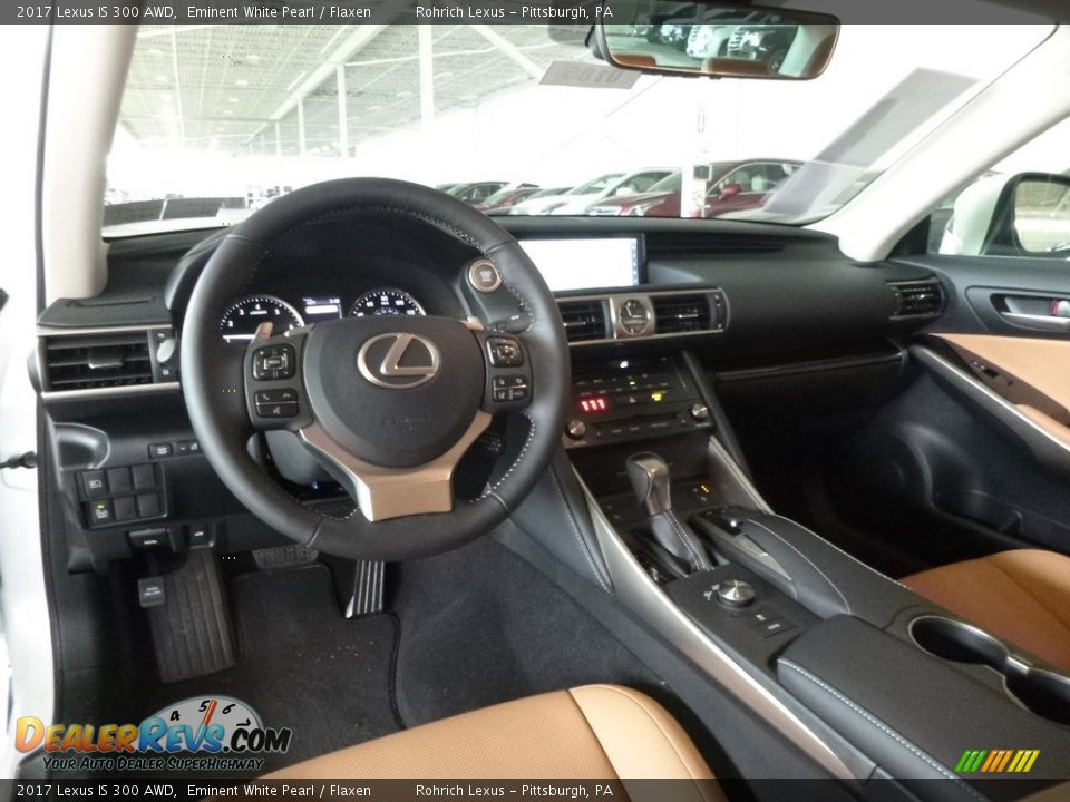2017 Lexus IS 300 AWD Eminent White Pearl / Flaxen Photo #8