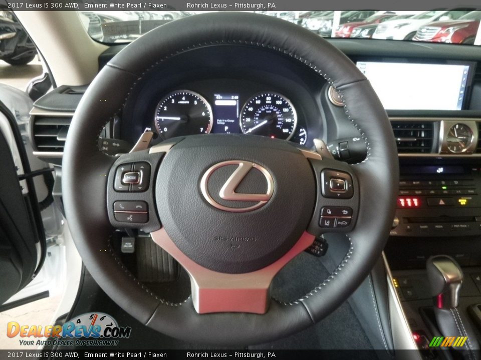 2017 Lexus IS 300 AWD Eminent White Pearl / Flaxen Photo #11
