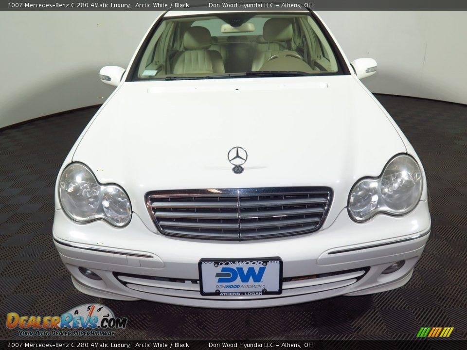 2007 Mercedes-Benz C 280 4Matic Luxury Arctic White / Black Photo #4
