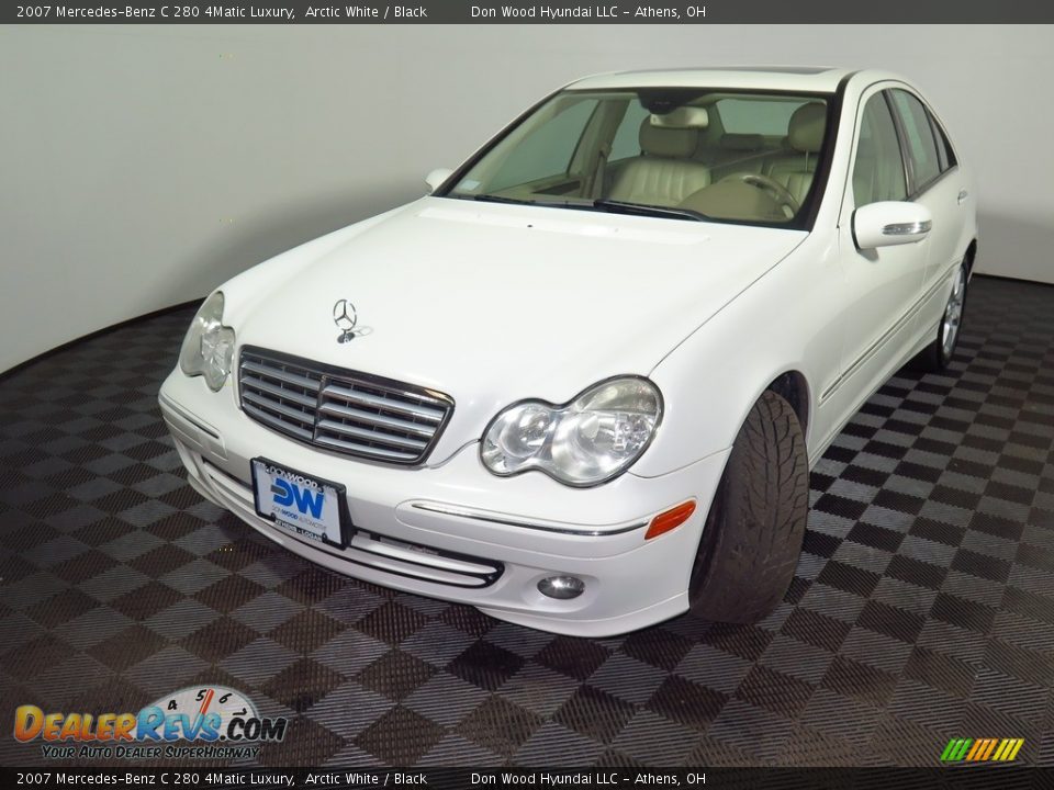 2007 Mercedes-Benz C 280 4Matic Luxury Arctic White / Black Photo #5