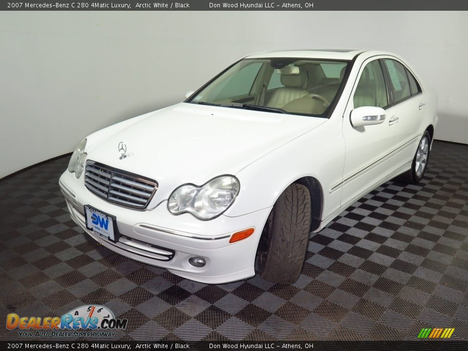2007 Mercedes-Benz C 280 4Matic Luxury Arctic White / Black Photo #6