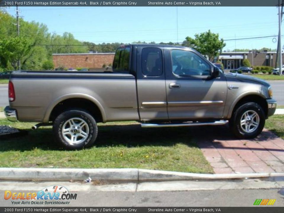 2003 Ford F150 Heritage Edition Supercab 4x4 Black / Dark Graphite Grey Photo #6