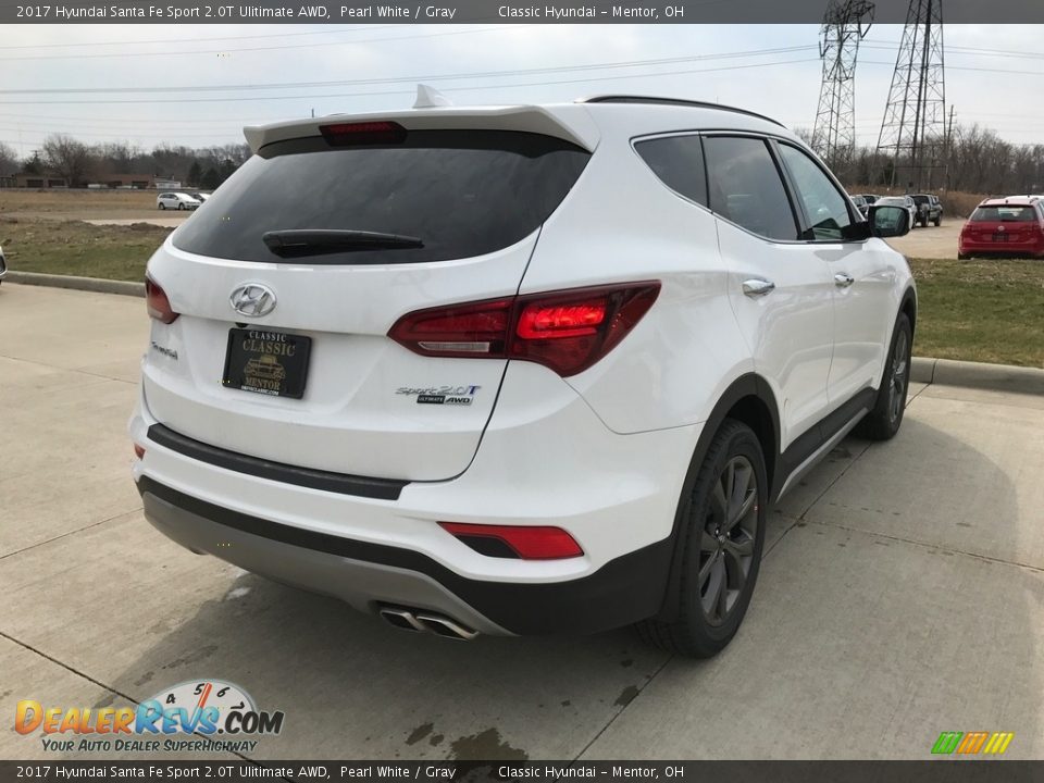 2017 Hyundai Santa Fe Sport 2.0T Ulitimate AWD Pearl White / Gray Photo #2